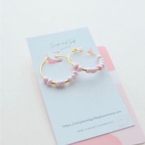 Beaded Hoop Earrings